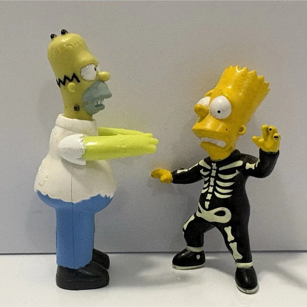 The Simpsons Burger King Spooky Halloween Zombie Homer W/ Skeleton Bart